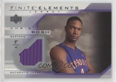 2003-04 Upper Deck Finite - Elements Jerseys #FJ20 - Chris Bosh