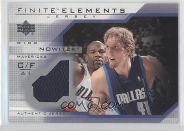 2003-04 Upper Deck Finite - Elements Jerseys #FJ4 - Dirk Nowitzki