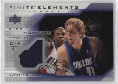 2003-04 Upper Deck Finite - Elements Jerseys #FJ4 - Dirk Nowitzki