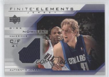 2003-04 Upper Deck Finite - Elements Jerseys #FJ4 - Dirk Nowitzki