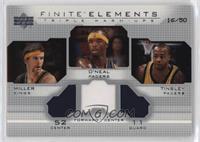 Jermaine O'Neal, Jamaal Tinsley, Brad Miller #/50