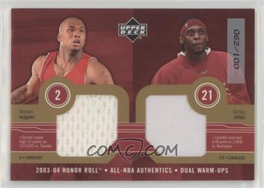 2003-04 Upper Deck Honor Roll - All-NBA Authentics Dual Warm-Ups - Gold #DW/DM - Dajuan Wagner, Darius Miles /100