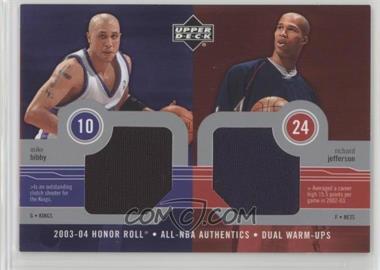 2003-04 Upper Deck Honor Roll - All-NBA Authentics Dual Warm-Ups #MB/RJ - Mike Bibby, Richard Jefferson [Noted]