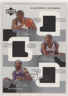 2003-04 Upper Deck Honor Roll - All-NBA Authentics Triple Warm-Ups #AS/MA/SM - Amare Stoudemire, Shawn Marion, Stephon Marbury