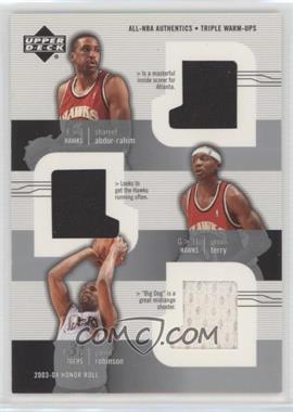 2003-04 Upper Deck Honor Roll - All-NBA Authentics Triple Warm-Ups #SA/JT/GR - Shareef Abdur-Rahim, Jason Terry, Glenn Robinson