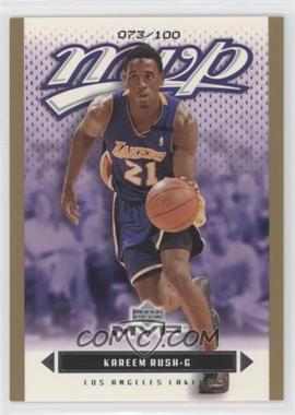 2003-04 Upper Deck MVP - [Base] - Gold #78 - Kareem Rush /100