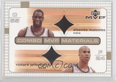 2003-04 Upper Deck MVP - Combo MVP Materials #DM/RJ - Richard Jefferson, Dikembe Mutombo