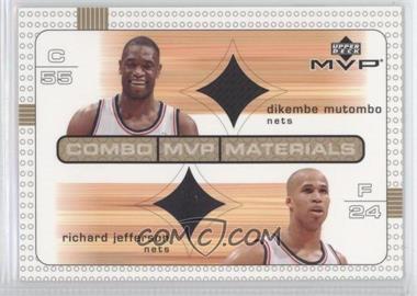 2003-04 Upper Deck MVP - Combo MVP Materials #DM/RJ - Richard Jefferson, Dikembe Mutombo