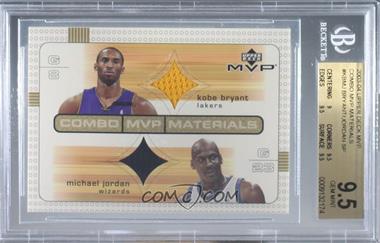 2003-04 Upper Deck MVP - Combo MVP Materials #KB/MJ - Kobe Bryant, Michael Jordan [BGS 9.5 GEM MINT]