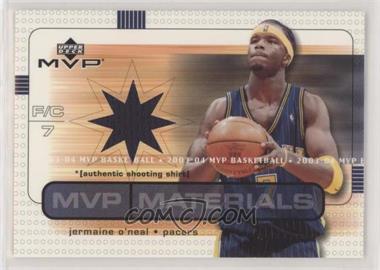 2003-04 Upper Deck MVP - MVP Materials Shooting Shirts #JO-SS - Jermaine O'Neal