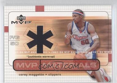 2003-04 Upper Deck MVP - MVP Materials Warmups #CM-WU - Corey Maggette