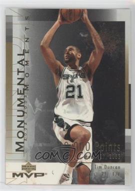 2003-04 Upper Deck MVP - Monumental Moments #MM3 - Tim Duncan [Good to VG‑EX]