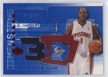 2003-04 Upper Deck Triple Dimensions - 3-D Memorabilia - Shooting Shirt #3DS26 - Chauncey Billups /499