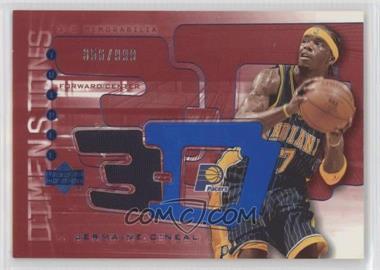 2003-04 Upper Deck Triple Dimensions - 3-D Memorabilia - Warm-Up #3DW32 - Jermaine O'Neal /999