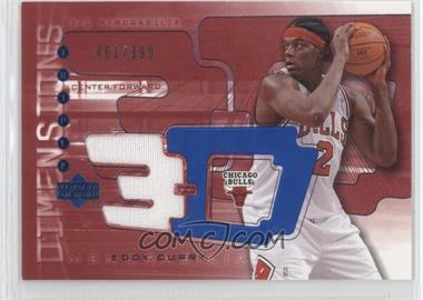 2003-04 Upper Deck Triple Dimensions - 3-D Memorabilia - Warm-Up #3DW44 - Eddy Curry /999