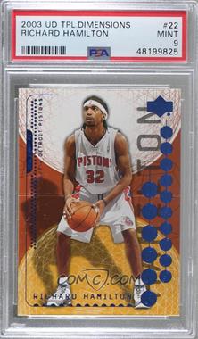 2003-04 Upper Deck Triple Dimensions - [Base] #22 - Richard Hamilton [PSA 9 MINT]