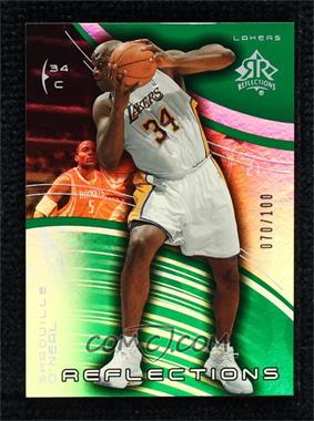 2003-04 Upper Deck Triple Dimensions - Reflections - Emerald #32 - Shaquille O'Neal /100