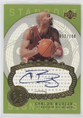 2003-04 Upper Deck Triple Dimensions - Standout Signatures #STA29 - Carlos Boozer /100