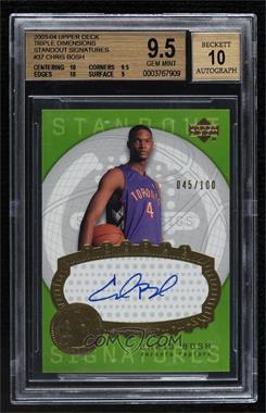 2003-04 Upper Deck Triple Dimensions - Standout Signatures #STA37 - Chris Bosh /100 [BGS 9.5 GEM MINT]