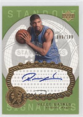 2003-04 Upper Deck Triple Dimensions - Standout Signatures #STA49 - Reece Gaines /100