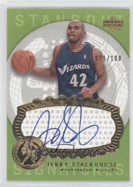 2003-04 Upper Deck Triple Dimensions - Standout Signatures #STA70 - Jerry Stackhouse /100