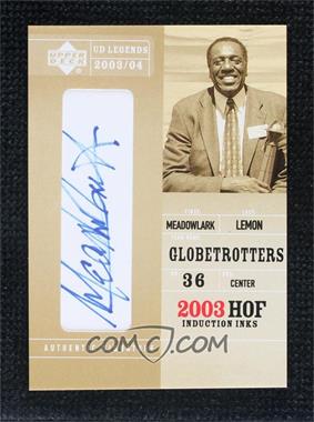 2003-04 Upper Deck UD Legends - 2003 HOF Induction Inks #HOF-ML - Meadowlark Lemon