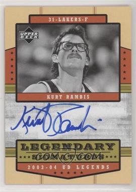 2003-04 Upper Deck UD Legends - Legendary Signatures #LS-KR - Kurt Rambis