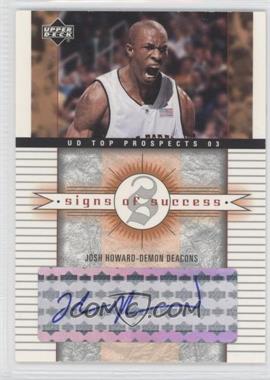 2003-04 Upper Deck UD Top Prospects - Signs of Success #SS-JH - Josh Howard