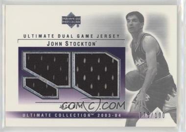 2003-04 Upper Deck Ultimate Collection - Dual Game Jersey #JS-2J - John Stockton /100
