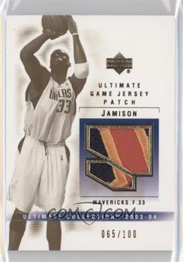 2003-04 Upper Deck Ultimate Collection - Game Jersey Patch #AJ-P - Antawn Jamison /100