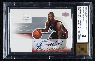 2003-04 Upper Deck Ultimate Collection - Ultimate Signatures #DY-A - Dwyane Wade [BGS 9 MINT]