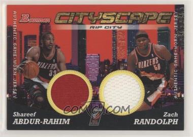 2004-05 Bowman Draft Picks & Prospects - Cityscape Jerseys #CS-ARR - Shareef Abdur-Rahim, Zach Randolph