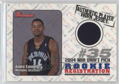 2004-05 Bowman Draft Picks & Prospects - Rookie Registration Jerseys #ROR-AE - Andre Emmett