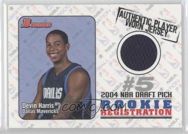 2004-05 Bowman Draft Picks & Prospects - Rookie Registration Jerseys #ROR-DEH - Devin Harris