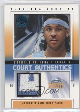 2004-05 E-XL - Court Authentics - Nameplates #CA-CA - Carmelo Anthony /7