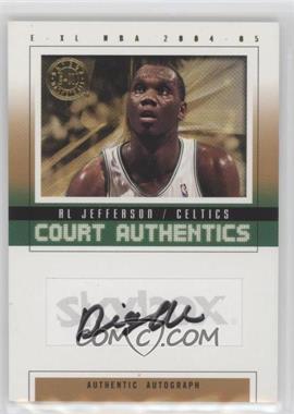 2004-05 E-XL - Court Authentics Autographs - Numbered to 10 #CAA-AJ - Al Jefferson /10