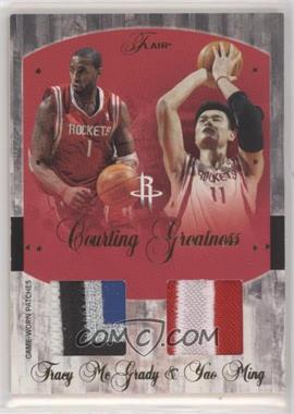 2004-05 Flair - Courting Greatness Patches Dual #CGD-TM/YAO - Tracy McGrady, Yao Ming /15