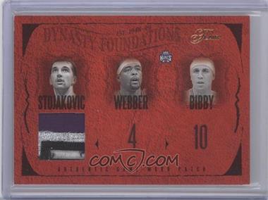 2004-05 Flair - Dynasty Foundations Jerseys - Patches #DF-NA/PF/CW/MB/PS - Peja Stojakovic, Chris Webber, Mike Bibby, Phil Ford, Nate Archibald /99