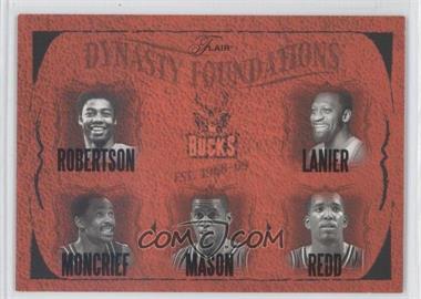 2004-05 Flair - Dynasty Foundations #MIBU - Oscar Robertson, Bob Lanier, Sidney Moncrief, Desmond Mason, Michael Redd /500