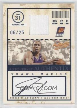 2004-05 Fleer Authentix - Auto Jersey Authentix - Numbered to 25 #AJA-SM - Shawn Marion /25