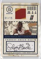 Shareef Abdur-Rahim #/15