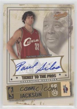 2004-05 Fleer Authentix - [Base] #133 - Ticket to the Pros - Luke Jackson (Paul Silas Autograph) /200