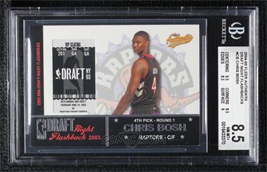 2004-05 Fleer Authentix - Draft Night Flashbacks #DNF-CB - Chris Bosh [BGS 8.5 NM‑MT+]