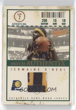 2004-05 Fleer Authentix - Jersey Authentix - Patch Missing Serial Number #JA-JO - Jermaine O'Neal