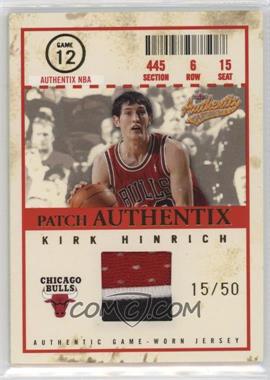 2004-05 Fleer Authentix - Jersey Authentix - Patch Numbered to 50 #JA-KH - Kirk Hinrich /50