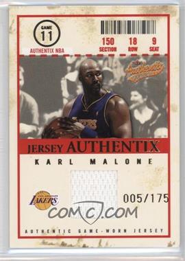 2004-05 Fleer Authentix - Jersey Authentix #JA-KM.1 - Karl Malone /175