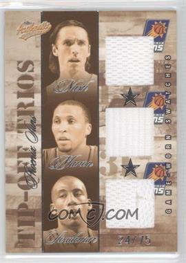 2004-05 Fleer Authentix - Tip-Off Trios Jerseys - Numbered to 75 #TT-PS - Steve Nash, Shawn Marion, Amare Stoudemire /75