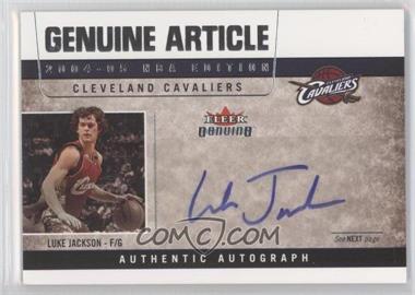 2004-05 Fleer Genuine - Genuine Article Autographs #GAA/LJ - Luke Jackson /125