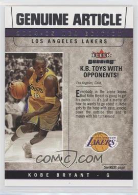 2004-05 Fleer Genuine - Genuine Article #6GA - Kobe Bryant