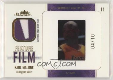 2004-05 Fleer Showcase - Feature Film - Gold Jersey Patch #FF-KM - Karl Malone /10